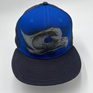Tony Hawk A-Flex Stretch Fit Hat L/XL Blue Black Graphic Eagle Skateboard Cap